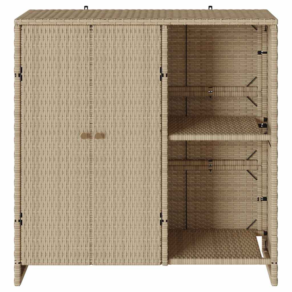 Storage Cabinet with Storage Beige 100 x 36 x 102 cm Rattan
